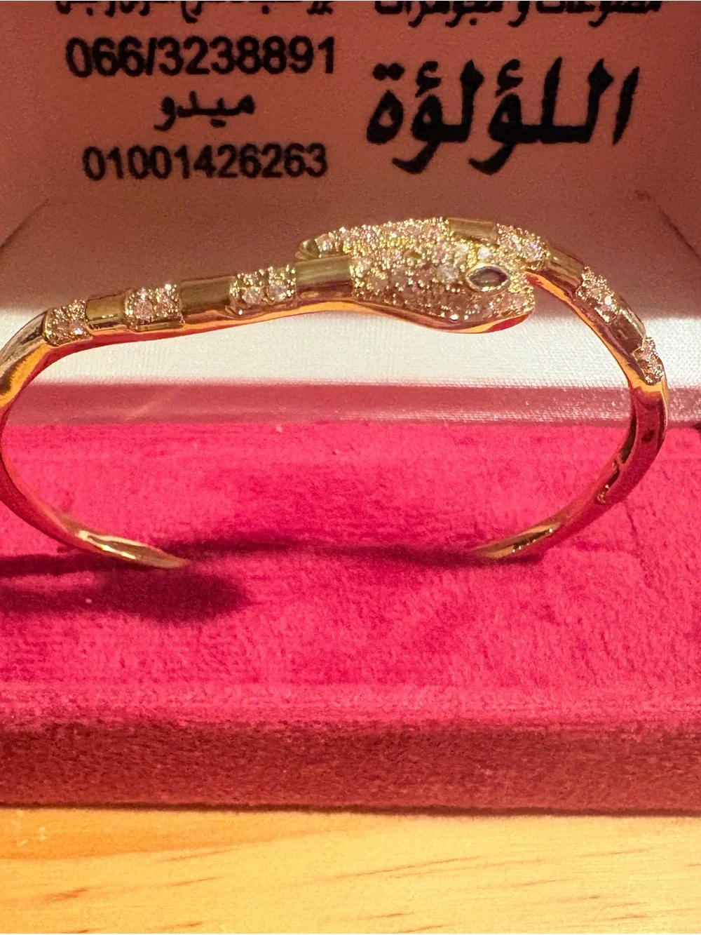 Snake cooper& Zirconium Bracelet Classic Nail Open Bangles